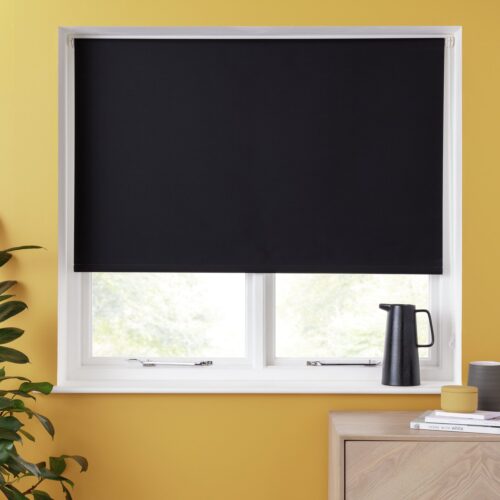 Argos Home Blackout Black Roller Blind - 60cm