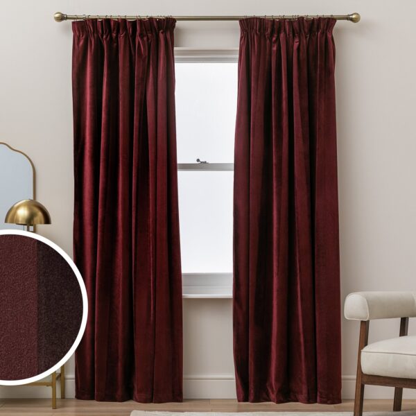 Argos Home Blackout Curtains - Berry - 117x137cm