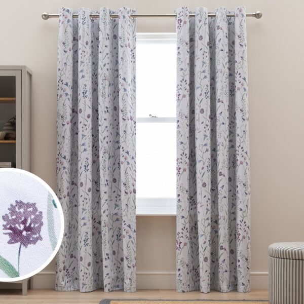 Argos Home Blackout Eyelet Curtains - Purple - 117x137cm