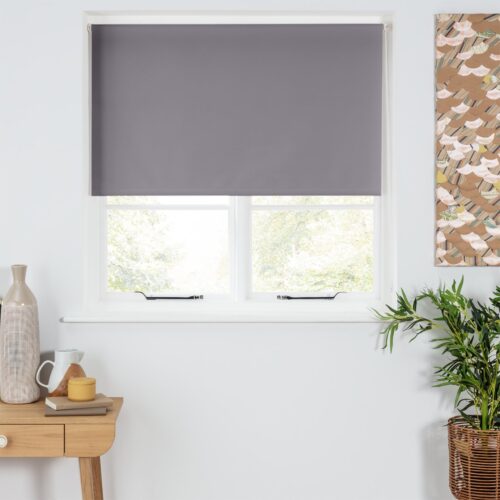 Argos Home Blackout Slate Grey Roller Blind - 60cm