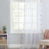 Argos Home Brights Tassel Voile Curtain - White -145x229cm