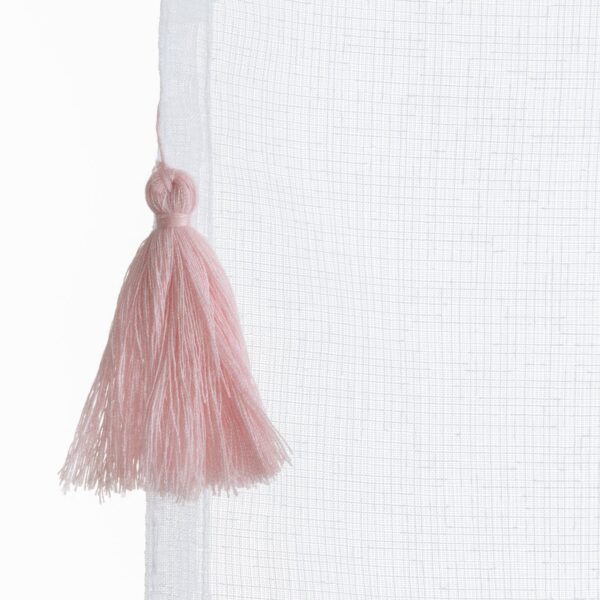 Argos Home Brights Tassel Voile Curtain - White -145x229cm