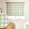 Argos Home Check Blackout Green Roller Blind - 90cm