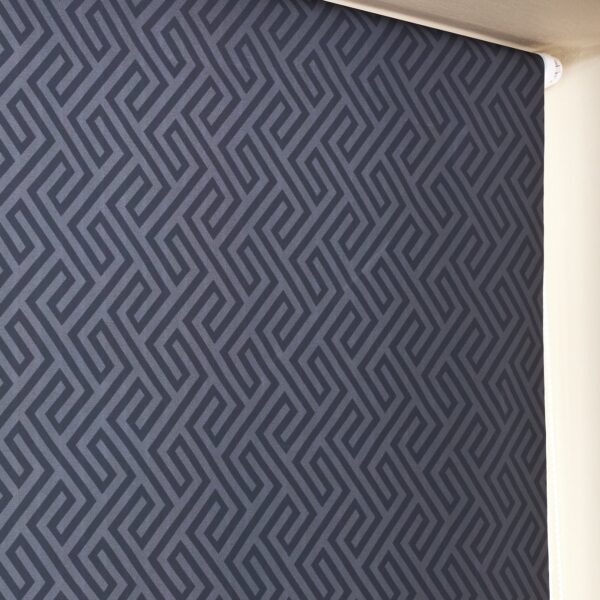 Argos Home Geometric Blackout Navy Roller Blind - 90cm