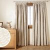 Argos Home Jacquard Pencil Pleat Curtains - Cream -117x137cm