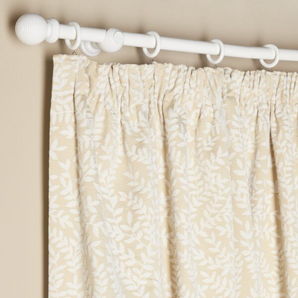 Argos Home Jacquard Pencil Pleat Curtains - Cream -117x137cm