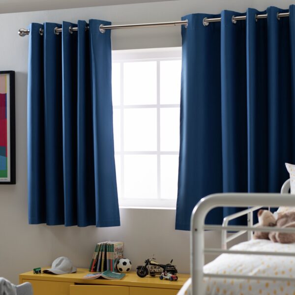 Argos Home Kids Blackout Eyelet Curtains - Blue -168x228cm