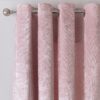 Argos Home Velvet Eyelet Curtains - Blush - 117x183cm