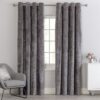 Argos Home Velvet Eyelet Curtains - Charcoal - 117x137cm