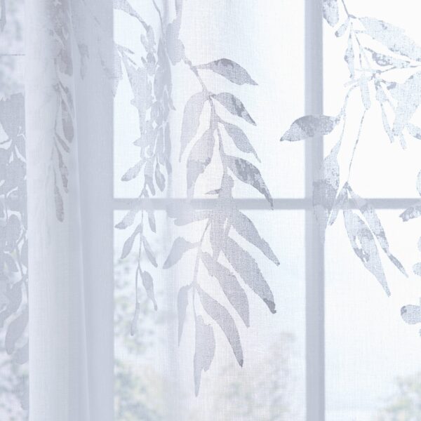 Catherine Lansfield Wisteria Voile - White - 140x122cm
