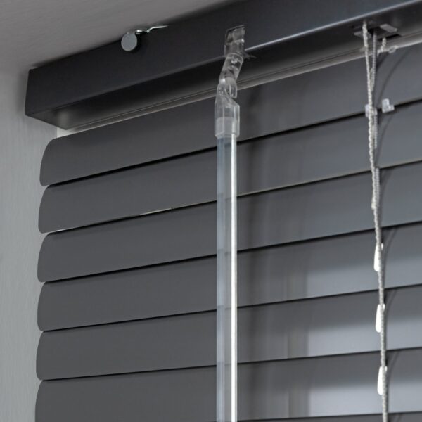 Habitat Aluminium Gun Metal Venetian Blind - 90cm