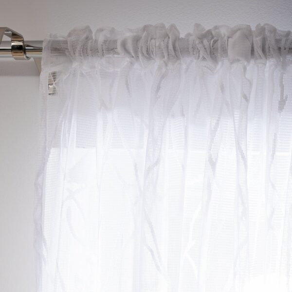 Habitat Bird Net Pencil Pleat Curtains - White - 240x91cm