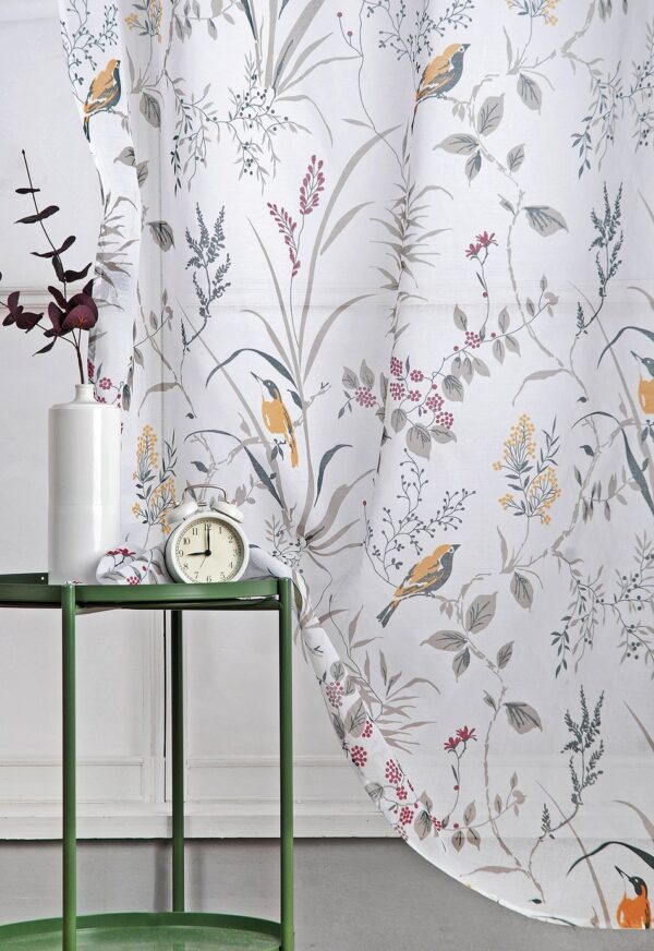 Habitat Birds Voile Curtain - Multicoloured - 140x229cm