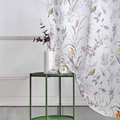 Habitat Birds Voile Curtain - Multicoloured - 140x229cm