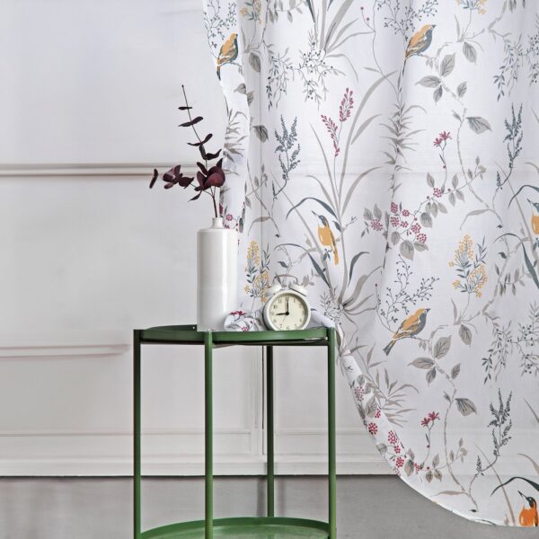 Habitat Birds Voile Curtain - Multicoloured - 140x229cm