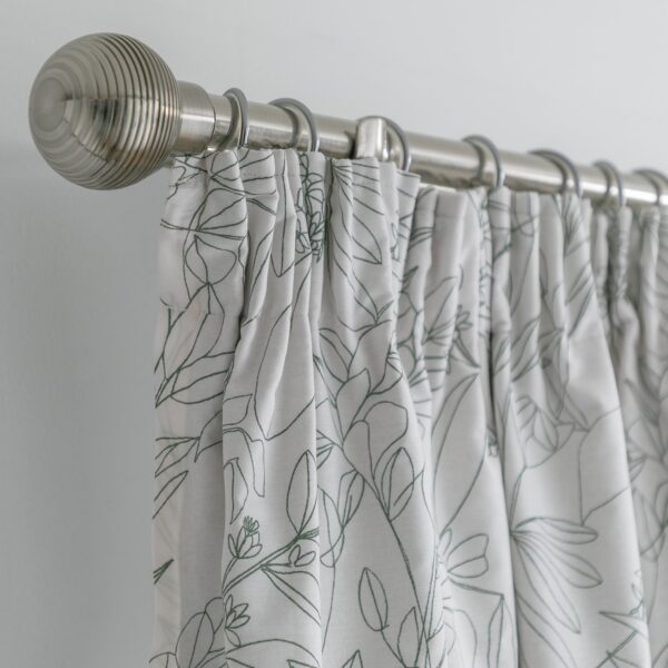 Habitat Blackout Curtains - Green & White - 117x137cm