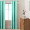 Habitat Blackout Eyelet Curtains - Aqua - 117x137cm