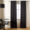 Habitat Blackout Eyelet Curtains - Black - 117x137cm