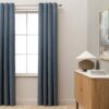 Habitat Blackout Eyelet Curtains - Blue - 117x137cm