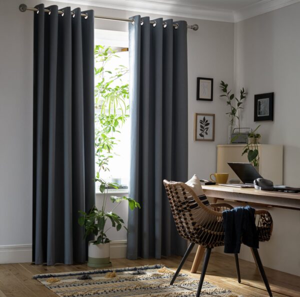 Habitat Blackout Eyelet Curtains - Blue - 168x229cm