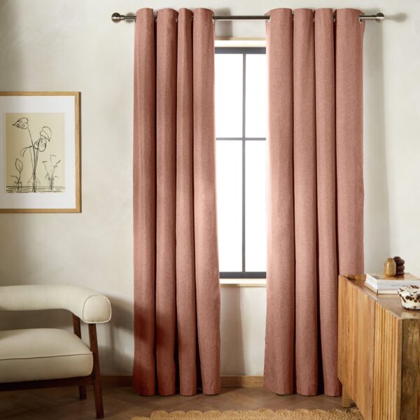 Habitat Blackout Eyelet Curtains - Burgundy - 117x137cm
