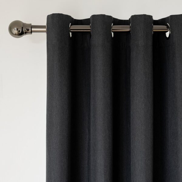 Habitat Blackout Eyelet Curtains - Charcoal - 117x137cm