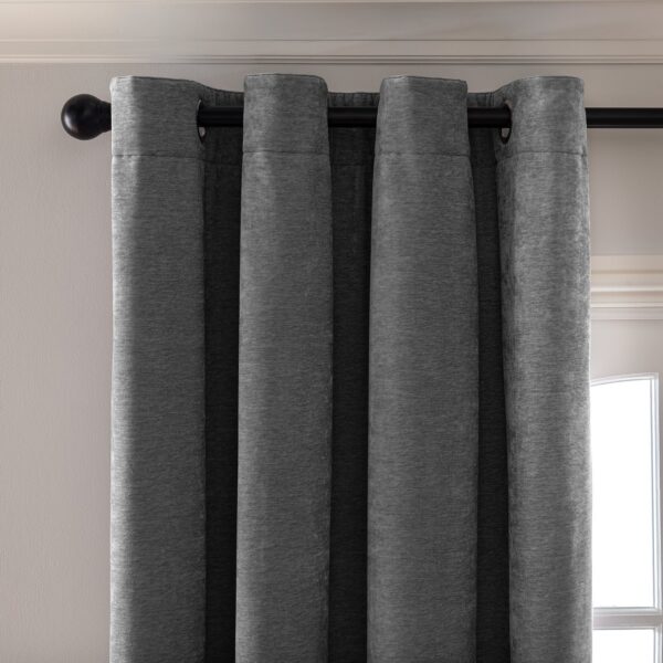 Habitat Blackout Eyelet Curtains - Charcoal -117x183cm