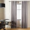 Habitat Blackout Eyelet Curtains - Flint Grey - 117x137cm