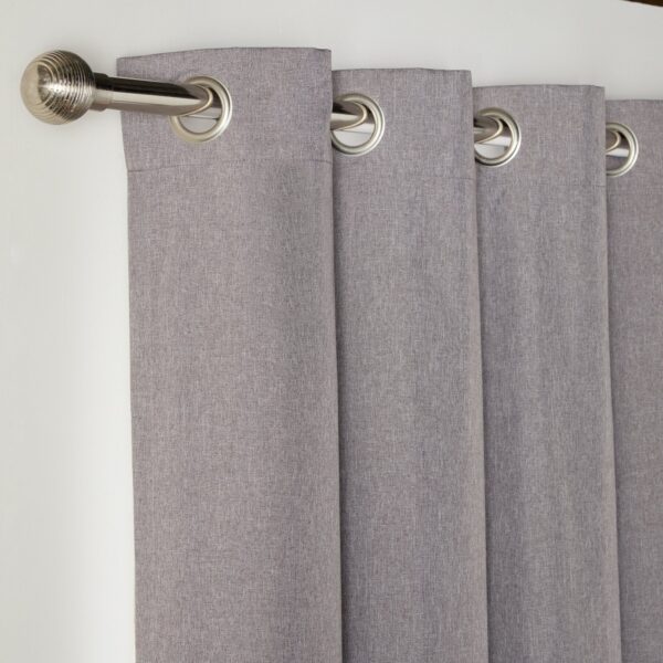 Habitat Blackout Eyelet Curtains - Flint Grey - 117x137cm