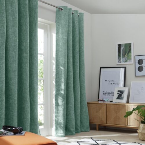 Habitat Blackout Eyelet Curtains - Forest Green - 117x137cm