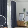 Habitat Blackout Eyelet Curtains - Navy - 117x137cm
