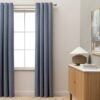 Habitat Blackout Eyelet Curtains - Navy - 117x137cm
