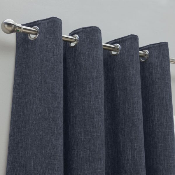 Habitat Blackout Eyelet Curtains - Navy - 117x137cm