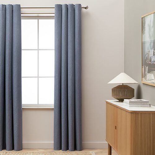 Habitat Blackout Eyelet Curtains - Navy - 117x137cm