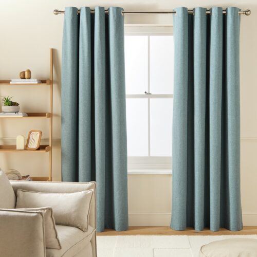 Habitat Blackout Eyelet Curtains - Ocean Blue - 117x137cm