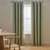 Habitat Blackout Eyelet Curtains - Sage Green - 117x137cm
