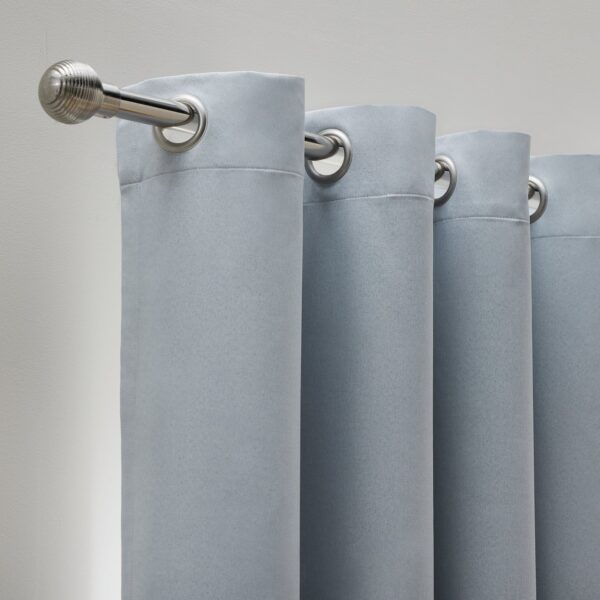 Habitat Blackout Eyelet Curtains - Sky - 117x137cm