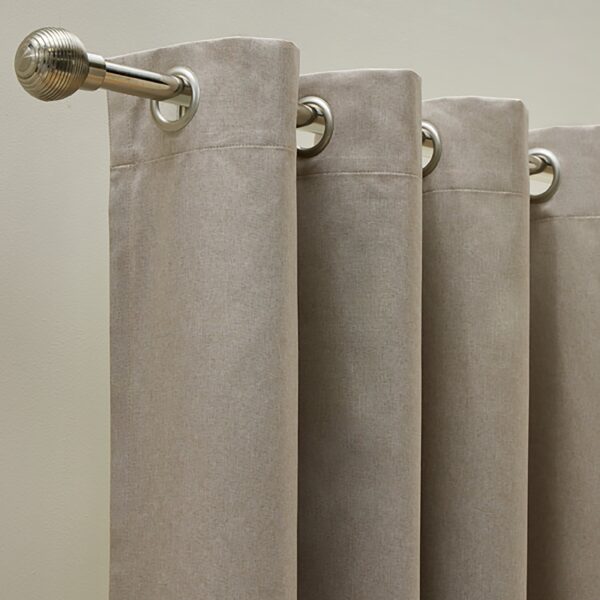 Habitat Blackout Eyelet Curtains - Stone - 117x137cm