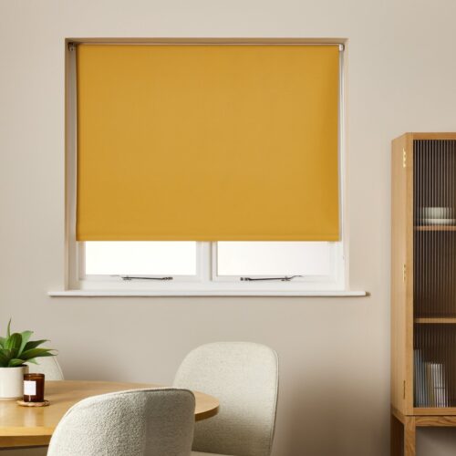 Habitat Blackout Mustard Roller Blind - 60cm