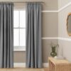 Habitat Blackout Pencil Pleat Curtains - Black - 117x137cm