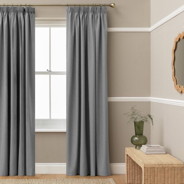 Habitat Blackout Pencil Pleat Curtains - Black - 117x137cm