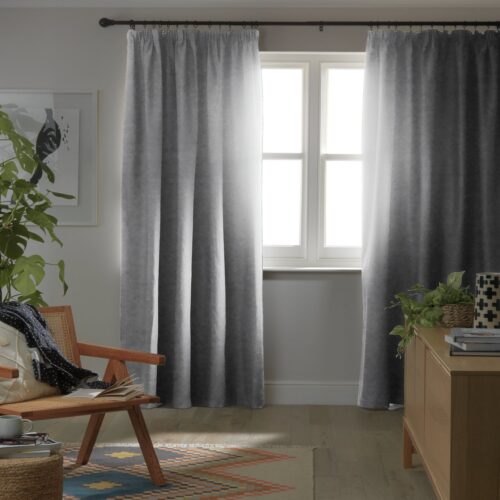 Habitat Blackout Pencil Pleat Curtains - Dove Grey-117x183cm
