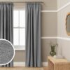 Habitat Blackout Pencil Pleat Curtains -Flint Grey-117x137cm