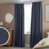 Habitat Blackout Pencil Pleat Curtains - Navy - 117x137cm