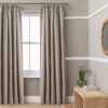 Habitat Blackout Pencil Pleat Curtains - Stone - 117x137cm