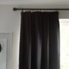 Habitat Blackout Plain Pencil Pleat Curtains - Black