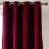 Habitat Chenille Blackout Eyelet Curtains - Berry -117x137cm