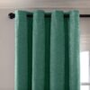 Habitat Chenille Blackout Eyelet Curtains - Green -117x137cm