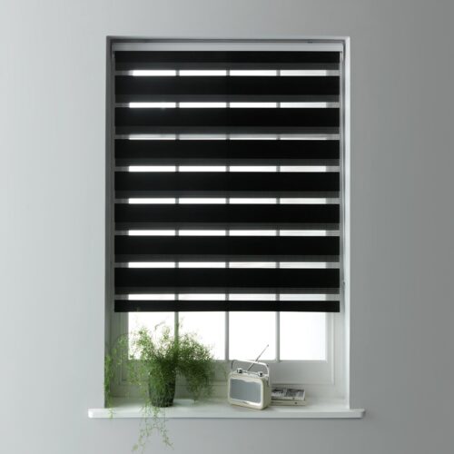 Habitat Day and Night Black Roller Blind - 90cm