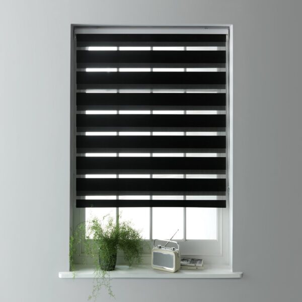 Habitat Day and Night Black Roller Blind - 90cm